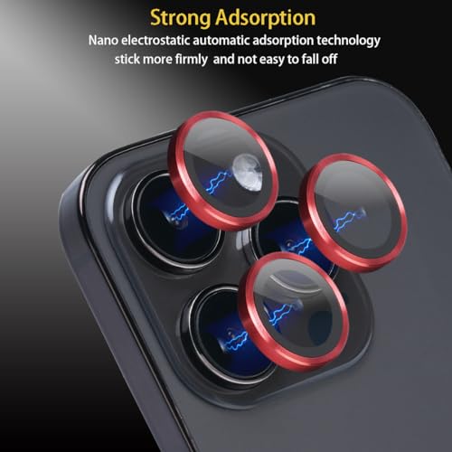 Camera Lens Protector for iPhone 14 Pro/14 Pro Max, Red - color: Red