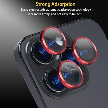 Camera Lens Protector for iPhone 14 Pro/14 Pro Max, Red - color: Red
