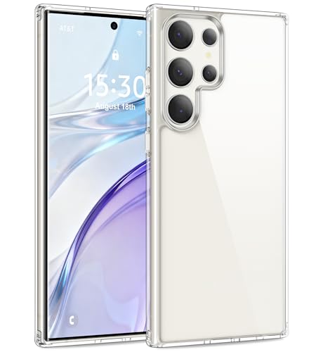 USLAI Case for Samsung Galaxy S23 Ultra 5G, Anti-Yellowing, Crystal Clear Back, Shockproof & Military‑Grade Drop Protection - Transparent - color: Clear, size: Galaxy S23 Ultra