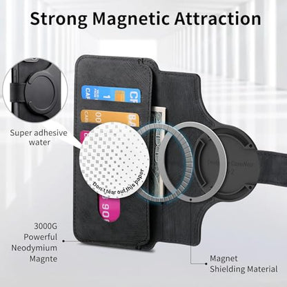 2 in 1 Wallet Case for Samsung Galaxy S22+ Plus 5G CMG Black | PU Leather Magnetic Flip Folio Case with RFID Blocking Card Holder, Credit Card Slots Kickstand, Shockproof Protective Cover - color: Black, size: Samsung Galaxy S22 Plus
