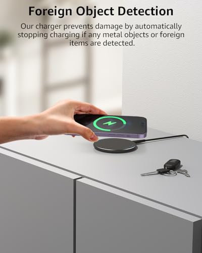 TOZO W1 Max 15W Fast Wireless Charging, Anti-Slip, Sleep-Friendly - color: Black