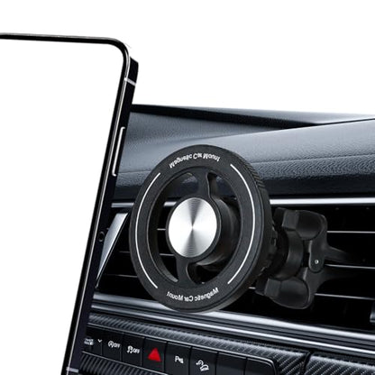 wuyaoyao Magnetic Phone Holder for Car, Anti-Shake Air Vent Cell Phone Car Mount with Clip, 360° Rotation Adjustable, Hands Free Automotive Cellphone Mount, Universal for All Smartphones (Clip Type)