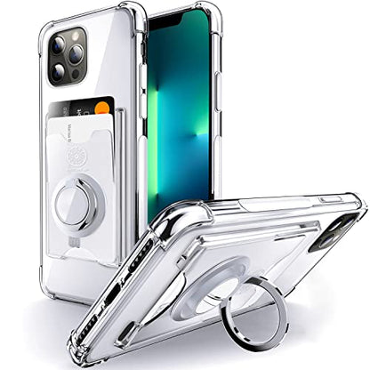 Shields Up for iPhone 13 Pro Max Case with Card Holder Stand, 6.7", Clear - color: Clear, size: iPhone 13 Pro Max