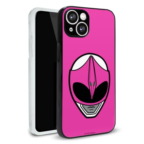Power Rangers Pink Ranger Helmet Protective Slim Fit Plastic Bumper Case - color: iPhone 14 (Fits 6.1 Inch Display)
