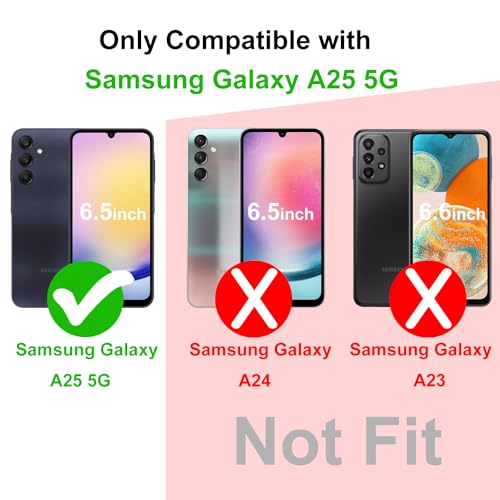 TENOC Phone Case for Samsung Galaxy A25 5G, Clear Case Shockproof Protective Bumper Slim Cover - color: Clear, size: A25