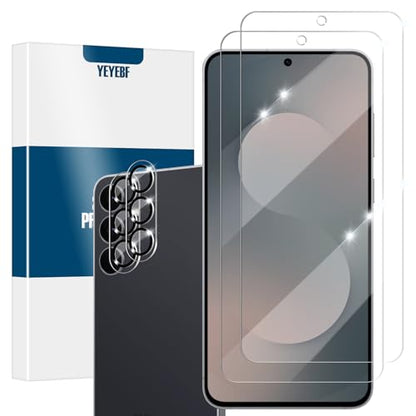 Screen Protector for Samsung Galaxy S25 FE, [2+2 Pack] Tempered Glass & Camera Lens Protectors[Ultrasonic Fingerprint Unlock] [Case Friendly] [Bubble-Free] Screen Protector Glass For S25 FE - size: Galaxy S25 FE