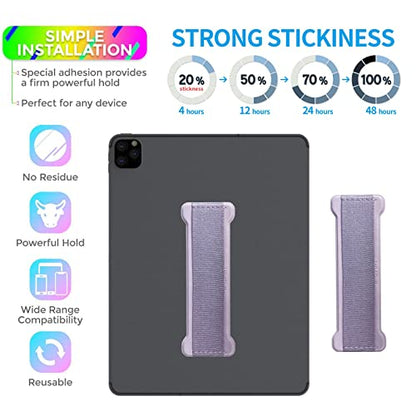 Hand Holder Strap for ipad, Tablet Hand Holder Strap, Universal Handle Grip for iPad Kindle, Mini Tablets and Cases (Purple) - color: Purple