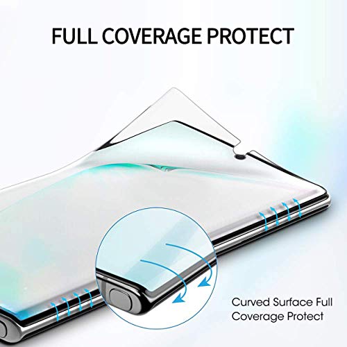 [2 Pack] Galaxy Note 10 Plus Privacy Screen Protector, [Anti-Spy] [Case Friendly] [Full Coverage] [Support in-Screen Unlock] Premium Flexible Film TPU Screen Protector for Samsung Note10+ - size: for Samsung Note10+
