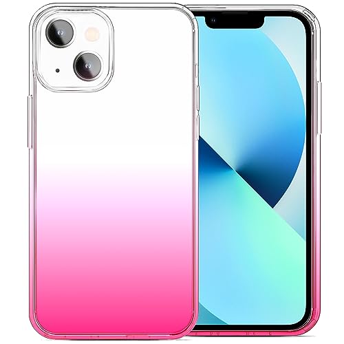 JJGoo Compatible with iPhone 13 Case Clear Soft Transparent Shockproof Protective Slim Thin Bumper Phone Cover, Gradient Pink - color: Gradient Pink