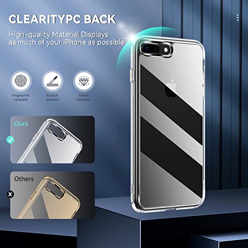 DEERLAMN Clear Case for iPhone X & iPhone Xs, Military Grade Drop Protection Anti-Scratch Transparent Ultra Slim Non-Yellowing Shockproof Protective Phone Cover - size: for iPhone X/Xs