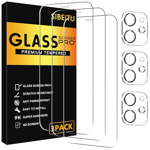SIBEITU 3+3 Pack Screen Protector + Camera Lens Protector for iPhone 11 - size: iPhone 11 6.1"
