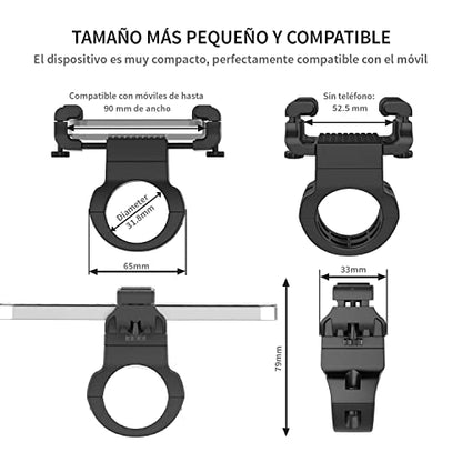 UPPEL Bike Phone Mount 360° Rotatable Bike Phone Holder Universal Cell Phone Bicycle Stand for Most of Phone and More 3.5-7 in Cellphone - 2.1-3.5 in Width