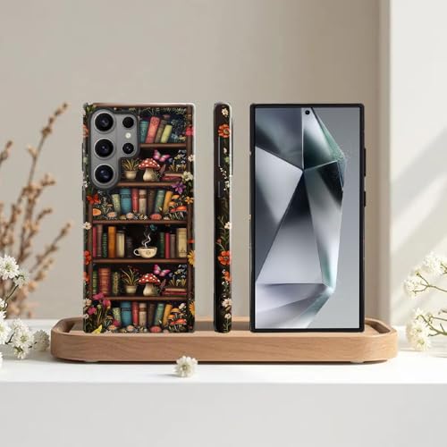 Case for Samsung Galaxy S26 Ultra,Camera Protection Soft Glossy Phone Case - Retro Book Mushroom - color: Retro Book Mushroom, size: Samsung Galaxy S26 Ultra