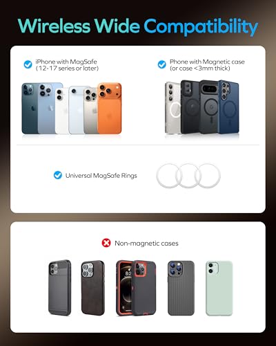 MOMAX Magnetic Wireless Power Bank, 10000mAh Slim 0.5" Portable Charger - color: Titanium, size: 10000 mAh