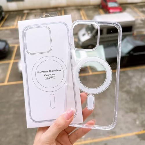 I&H for iPhone 16 Pro Max 6.9 inch Case Crystal Clear Non-Yellowing, Shockproof, Anti-Scratch, Transparent Hard Back Cover with Soft Bumper - size: For iPhone 16 Pro Max