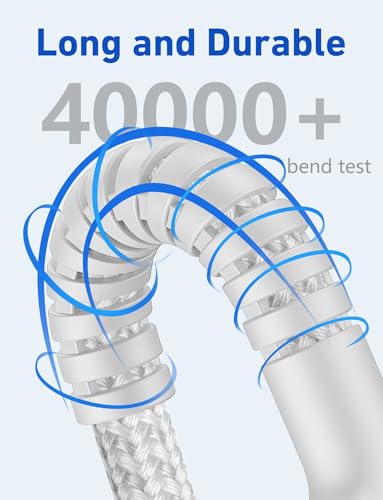 iPhone Charger Cable 3FT 2Pack USB to Lightning Cable Extra Durable Braided - color: Silver, size: 3FT, style: USB A to Lightning