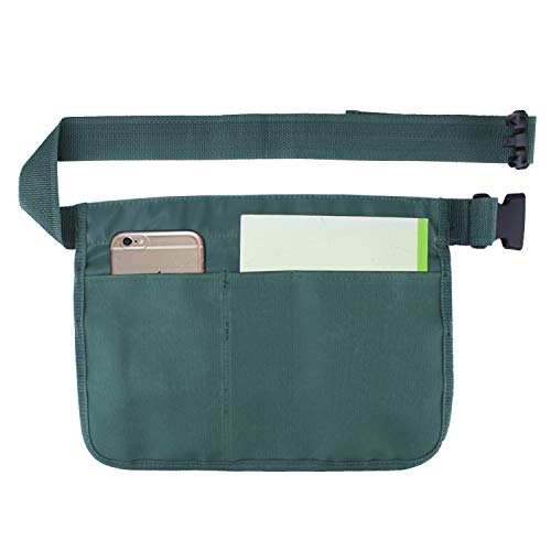 Gardening Tool Waist Bag Belt Heavy Duty Oxford Tool Apron with 7 Pockets of Different Sizes and Depth (Green) - color: Green