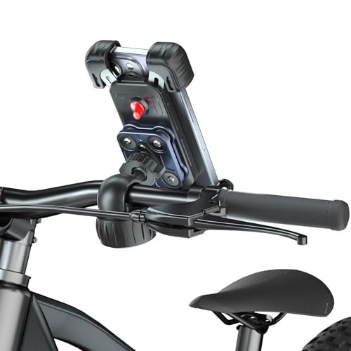 Motorcycle Phone Mount Holder - Upgrade Vibration Dampener - 360° Rotatable Bicycle Phone Holder, Bike Handlebar Phone Clip for 5.1" - 6.8" Smartphones