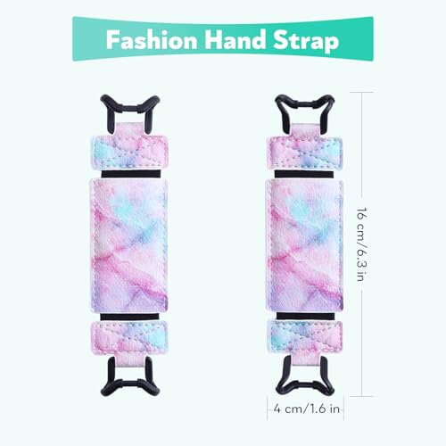 Secure Hand Strap for Kindle and Tablet - High Elasticity Finger Grip Holder Accessories for 6-8 Inches E-Book Tablet. - color: Coloured Marble