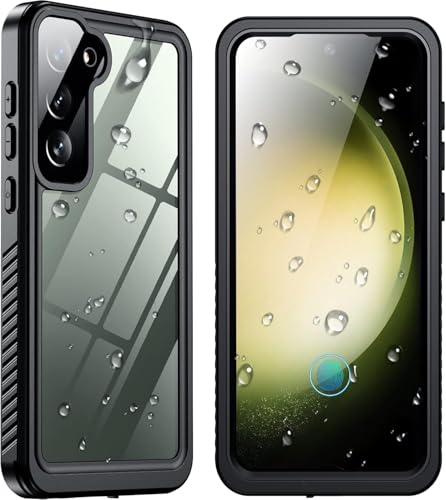 SPIDERCASE Designed for Samsung Galaxy S23 Case Waterproof,Built-in Screen & Camera Lens Protector[IP68 Underwater][Military Grade Shockproof] Full Body Protection Phone Case, Black/Clear - color: Black/Clear, size: Samsung Galaxy S23
