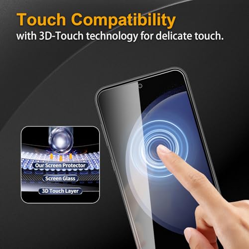 3 Pack Privacy Screen Protector for Samsung Galaxy S23 FE, Anti Spy Tempered Glass 9H Hardness, Black Protector Anti Spy, Bubble Free, Anti-Scratch - size: Galaxy S23 FE FK3