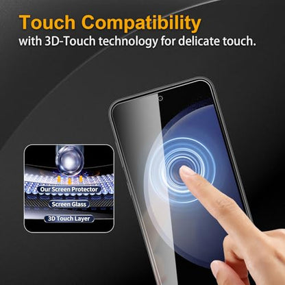 3 Pack Privacy Screen Protector for Samsung Galaxy S23 FE, Anti Spy Tempered Glass 9H Hardness, Black Protector Anti Spy, Bubble Free, Anti-Scratch - size: Galaxy S23 FE FK3