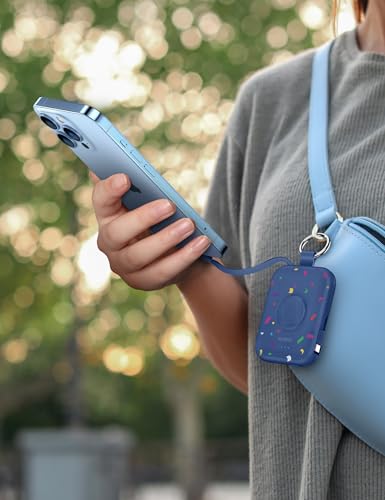 RORRY CharmGo Portable Charger, 5000mAh Portable Charger Power Bank - color: Confetti-Deepblue
