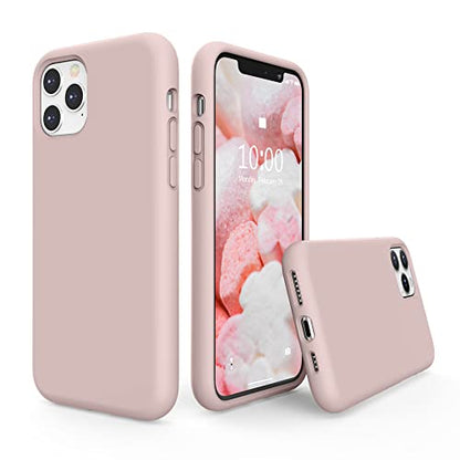 SURPHY Compatible with iPhone 11 Pro Max Case 6.5 inches, Thickened Liquid Silicone Phone Case (with Microfiber Lining) for iPhone 11 Pro Max 2019, Pink - color: Pink