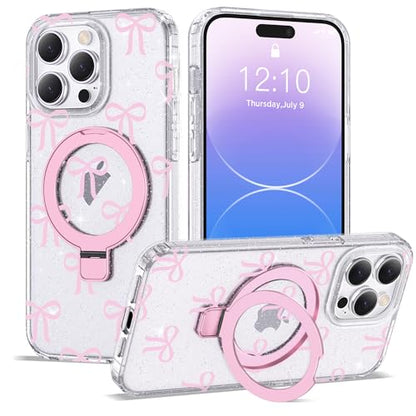Butterfly Pattern Case for iPhone 14 Pro with Stand 6.1",C-Pink - color: C-Pink, size: Iphone 14 Pro
