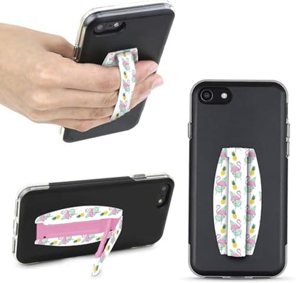 Gear Beast Universal Cell Phone Grip - Ultra Slim Elastic Finger Holder & Phone Stand - color: Flamingos