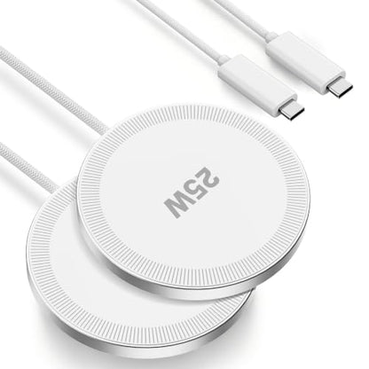 MagSafe 25W Magnetic Wireless Charger Fast Charging Pad for iPhone - color: White