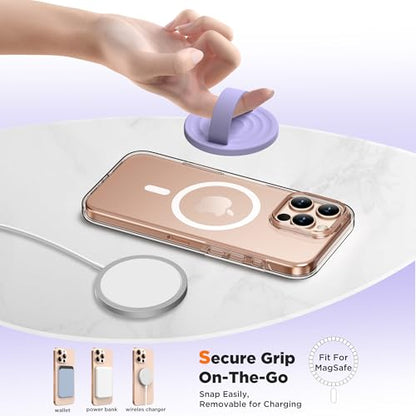 Magnetic Phone Grip for MagSafe, Silicone Ring Grip, Lilac Purple - color: Lilac Purple
