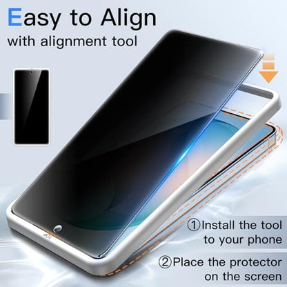 JETech Privacy Screen Protector for Samsung Galaxy S26 Plus, 2+2 Pack - size: Galaxy S26 Plus