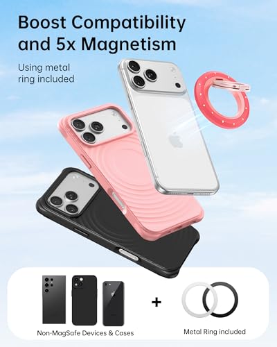 SYNCWIRE Magnetic Phone Ring Holder, for MagSafe Phone Grip Stand Kickstand - color: Berry Pop