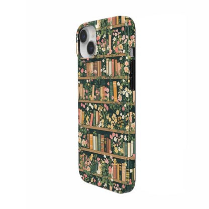 Casely iPhone 14 Plus Case | Book Nook | Floral Library | Compatible with MagSafe | Classic Ultra Slim Design - color: Book Nook | Floral Library