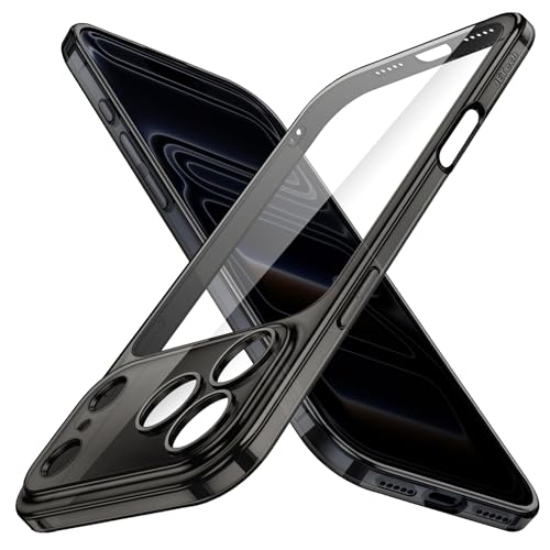 JETech Slim Case for iPhone 17 Pro, Black | Camera Lens Protection, Ultra-Thin Lightweight Design, Clear Back, Minimalist Style - color: Black, size: iPhone 17 Pro