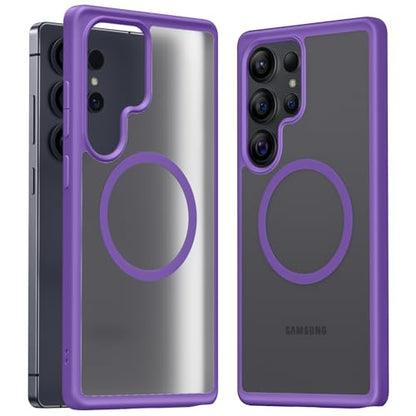 Maledan Magnetic for Samsung Galaxy S25 Ultra Case - Compatible with MagSafe S25 Ultra Case, Military-Grade Protection Phone Case for Galaxy S25 Ultra Accessories, Purple - color: Purple