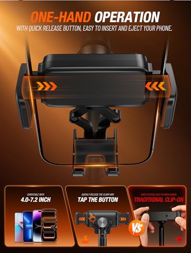 GolbinBox Phone Stand for Desk, One-Click Holder with Weighted Base