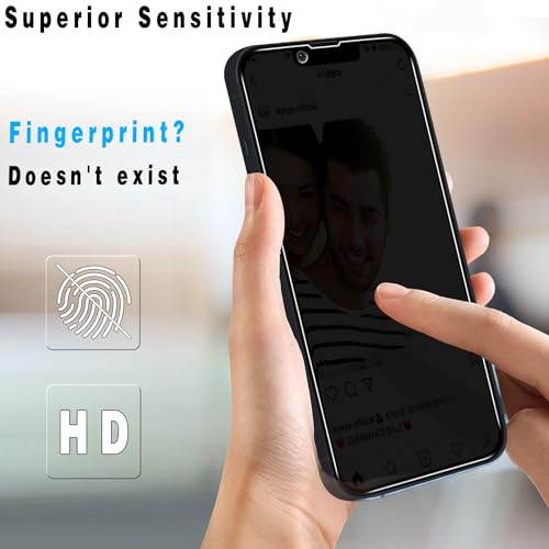Slanku 3 Pack Privacy Screen Protector for iPhone 14 Tempered Glass Film