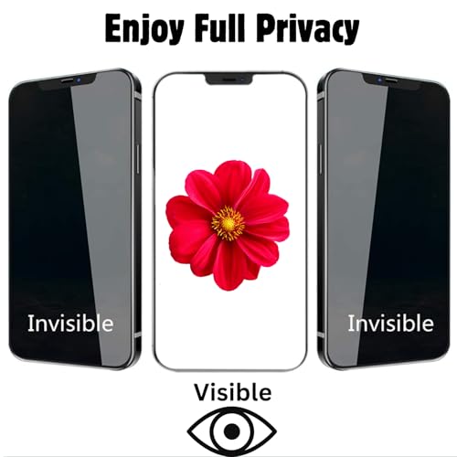 Privacy Screen Protector for iPhone 13-16 | 9H Tempered Glass | Anti-Spy | Case Friendly | Fingerprint Resistant | HD Clarity