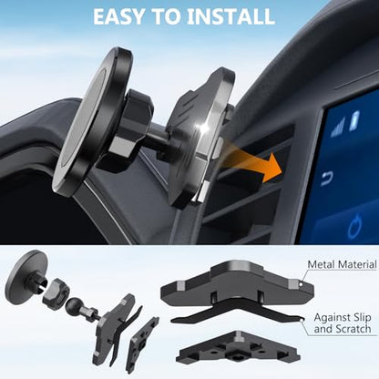 Surfcabin CNC Magnetic Car Vent Phone Mount for 2021-2026 Ford F150 - size: Fits F150 2021-2026 without Metal Arm