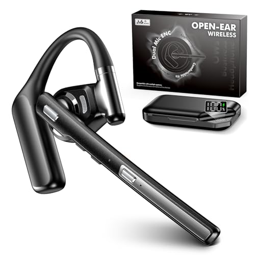 Bluetooth 6.0 Open-Ear Headset with Noise-Canceling Microphone
