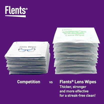 Flents Wipe 'N Clear Premium, Pre-Moistened Lens Cleaning Wipes, 75 Count - size: 75 Count Clothlike