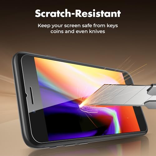 UNBREAKcable 3-Pack Screen Protector for iPhone SE 2022/SE 2020, iPhone 8/7 | Shatterproof Tempered Glass, Easy Installation, 9H Hardness, 99.99% HD Clear, Bubble-Free, Anti-Fingerprint, Case Friendly - size: iPhone 7/8/SE