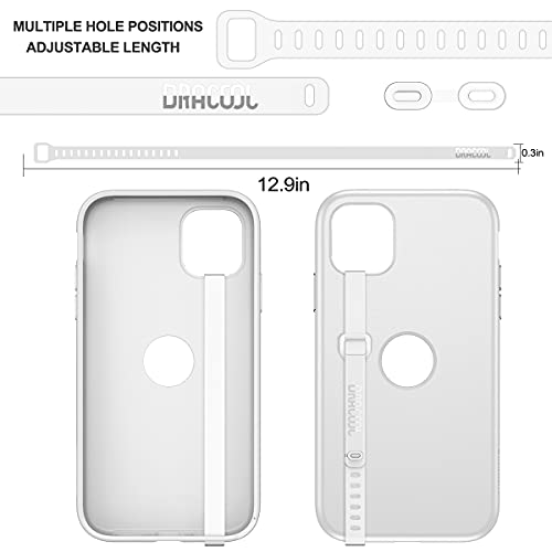 Dracool 2 PCS Silicone Phone Strap Cell Phone Grip Loop Elastic Stretching Band Hand Finger Holder Secure Slim Universal for Galaxy & iPhone Case Most Smart Phone Cases - Transparent - color: Transparent