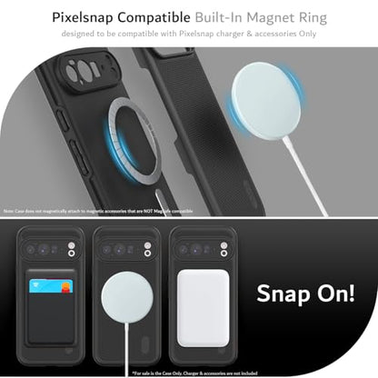 TUDIA MergeGrip [Compatible with Magsafe & Pixelsnap] for Google Pixel 10 Pro XL Case 2025, [Military Grade] Dual-Layer Shockproof Slim Non-Slip Heavy Duty Protective Phone Cases – Black - color: Black, size: Pixelsnap 10 Pro XL