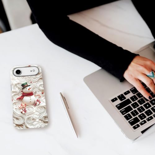 Compatible with iPhone 17 Air,Anti-Scratch Glossy Case Cover,Christmas Snowmen Snowflakes - color: Christmas Snowmen Snowflakes, size: IPhone 17 Air