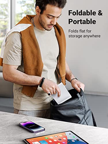 UGREEN Tablet Stand Holder Adjustable Portable Desktop Dock Office Compatible with iPad Pro 11 9.7 10.5 Air Mini 5 4 3 2 iPhone 17 16 15 14 13 12 White - color: White