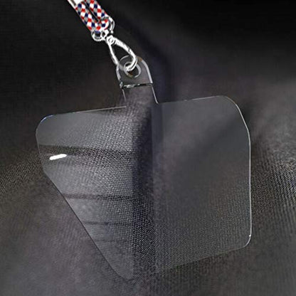 SHANSHUI Phone Tether Tab, 2PCS Universal Cell Phone Lanyard Tether Pad for All Smartphones Full Coverage Cases - color: Clear x1