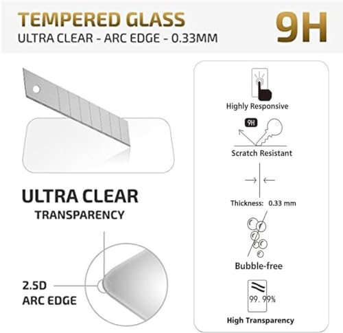NEW'C 3 Pack Designed for iPhone SE 3/2 (2022/2020 Edition) Screen Protector (4.7 inches), Tempered Glass, Case Friendly Scratch Resistant,Bubble-Free, Ultra Resistant